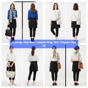 Comrags High-Rise Cropped Wrap Skirt Trousers Size XS